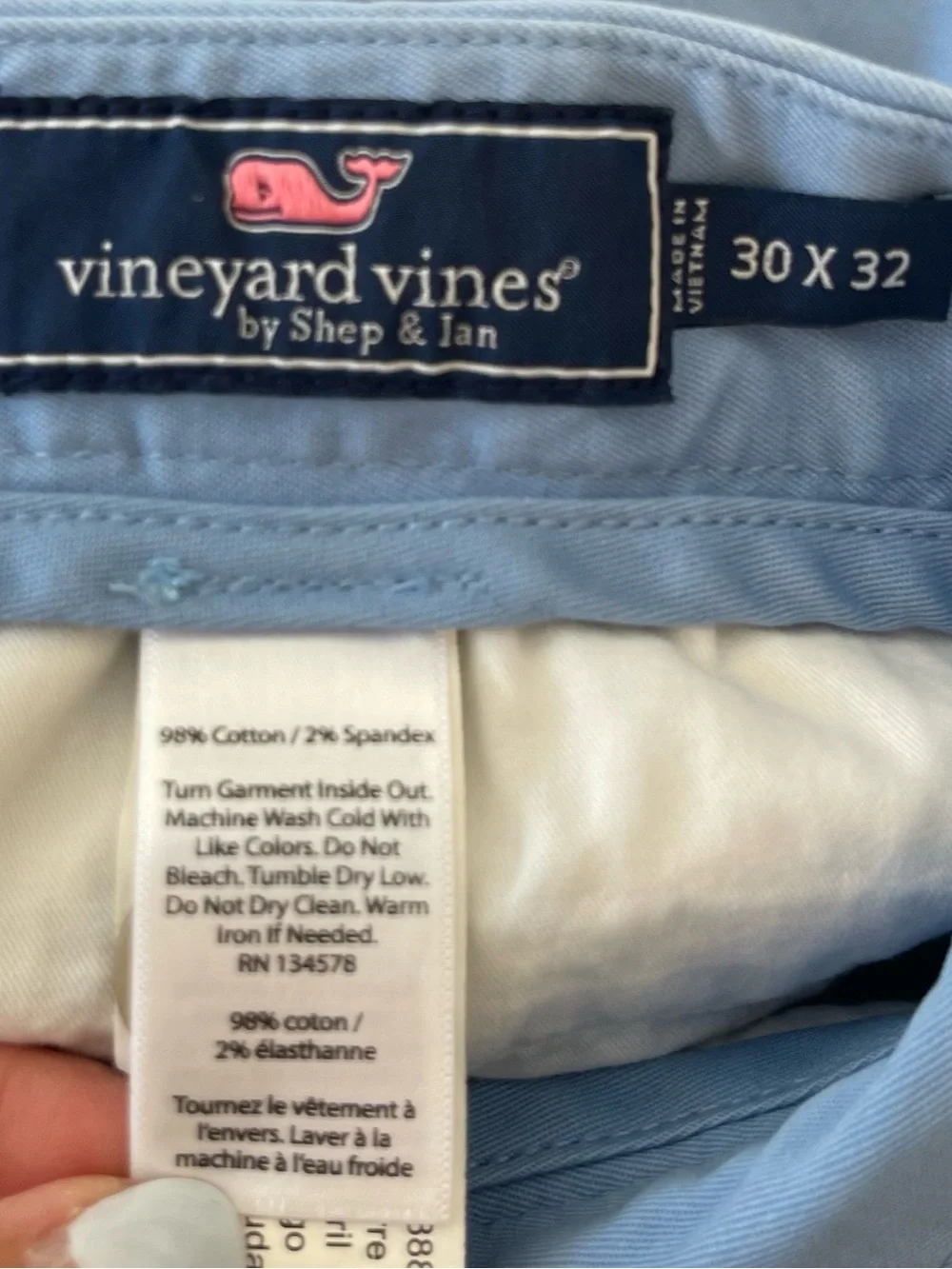Vineyard Vines Men’s Breaker Pants Size 30x32 Light Blue Men's Chino Pants Golf